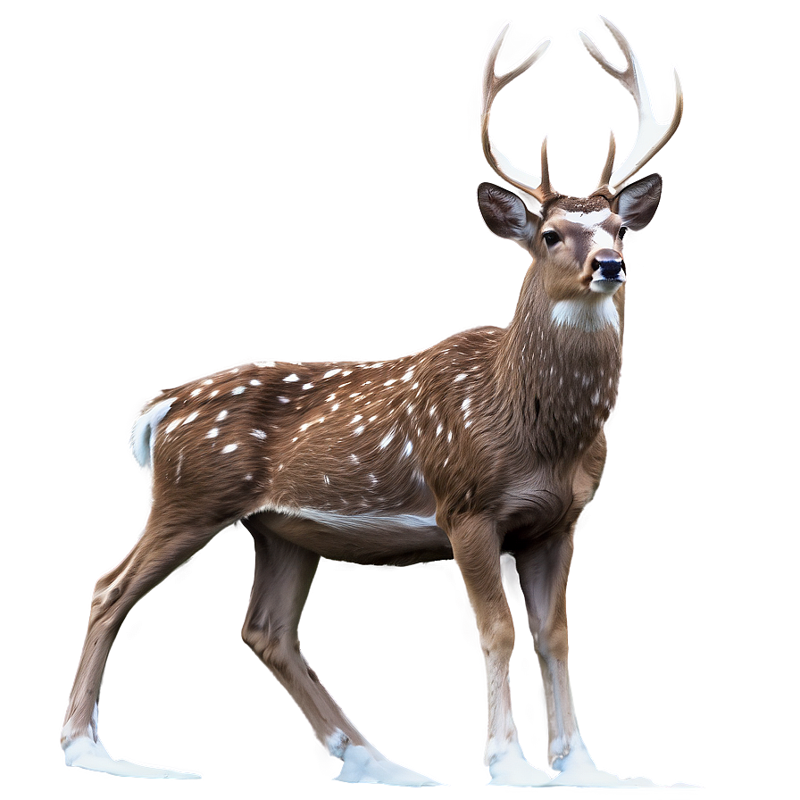 Winter Deer Scene Png Vag55 PNG Image