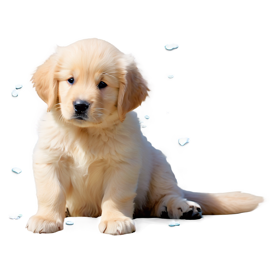 Winter Golden Retriever Puppy Png 06252024 PNG Image