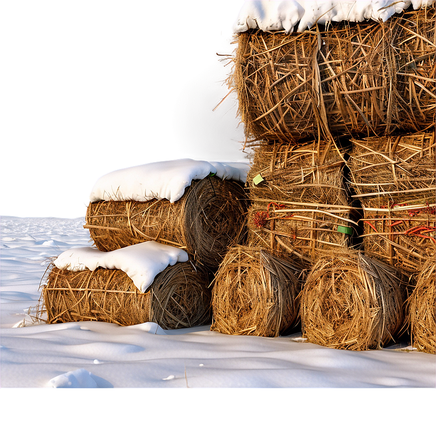 Winter Hay Stack Png Vcj PNG Image