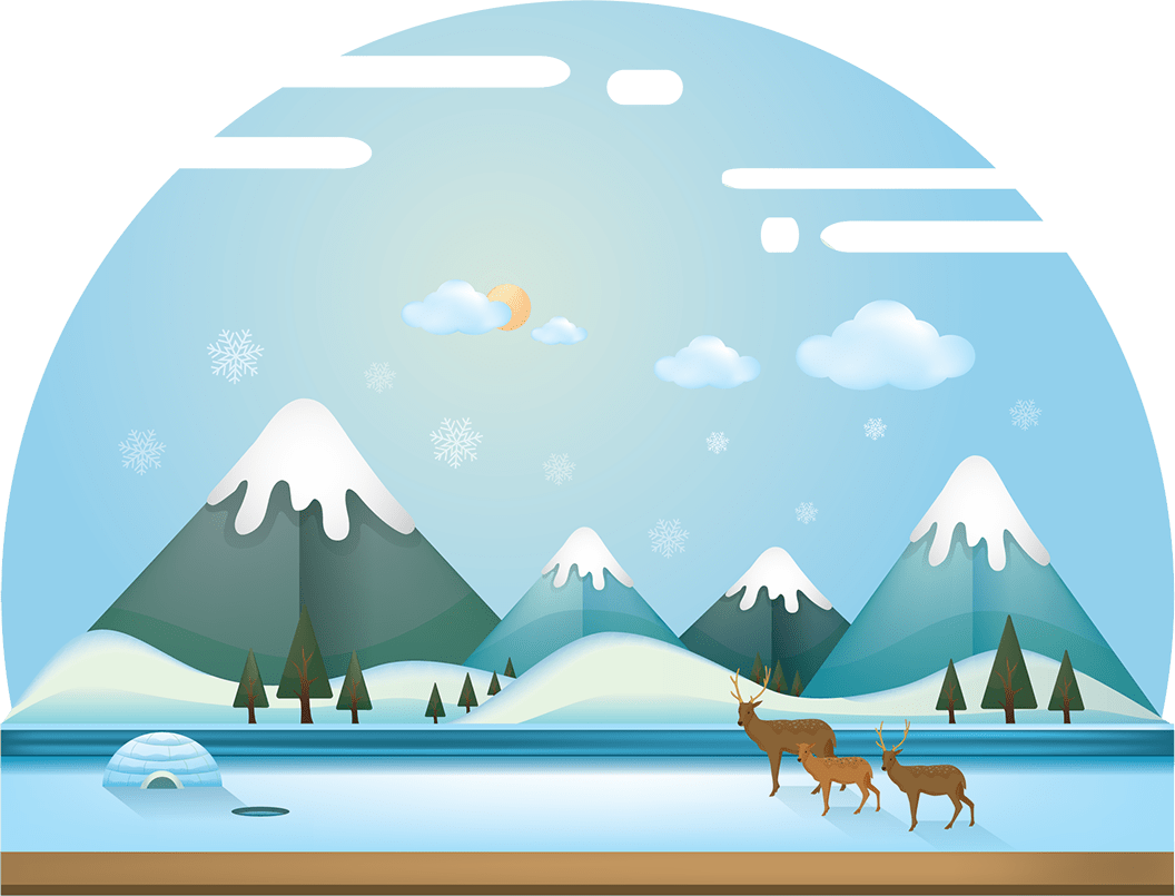 Winter Landscapewith Wildlife PNG Image