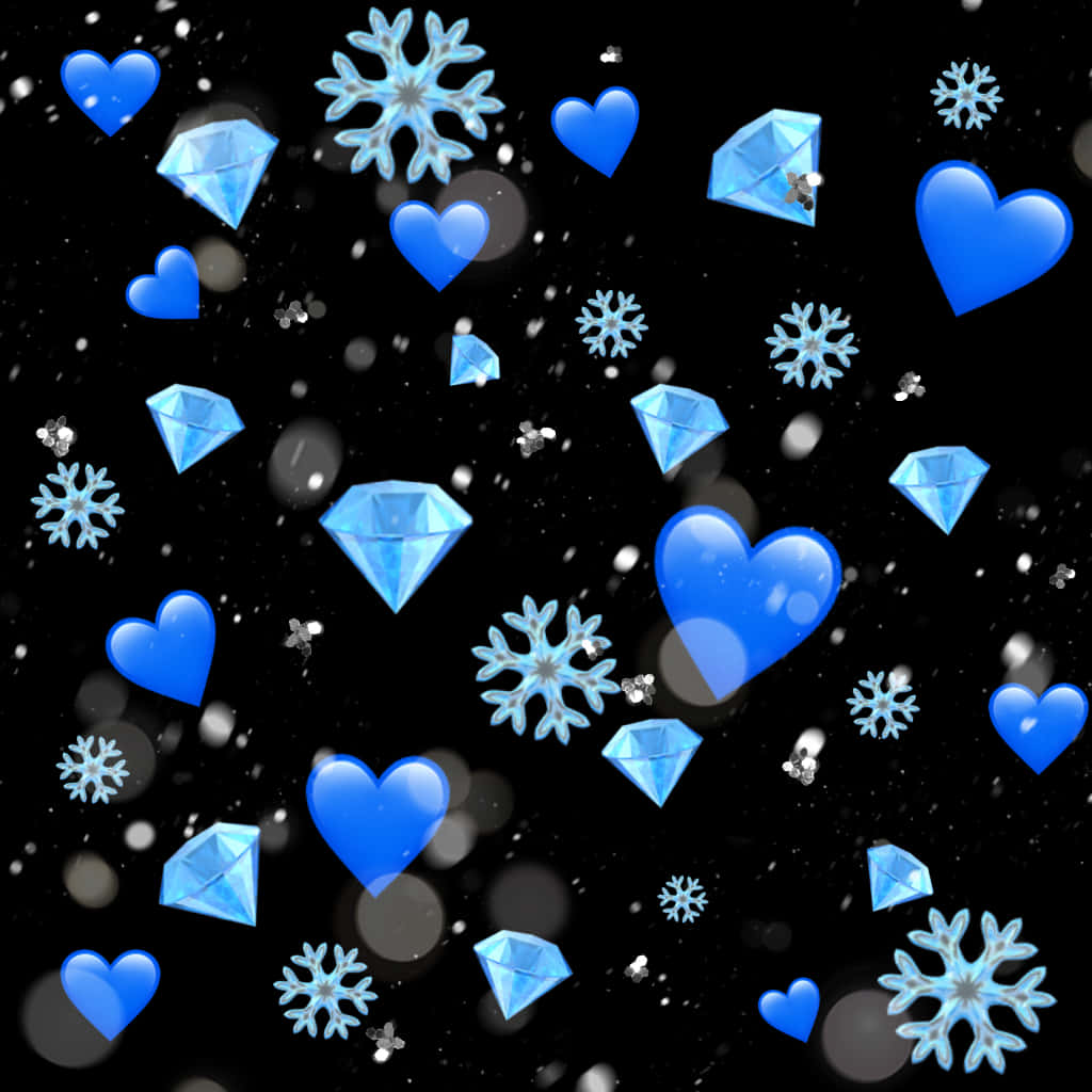 Winter_ Love_ Hearts_and_ Snowflakes_ Background PNG Image