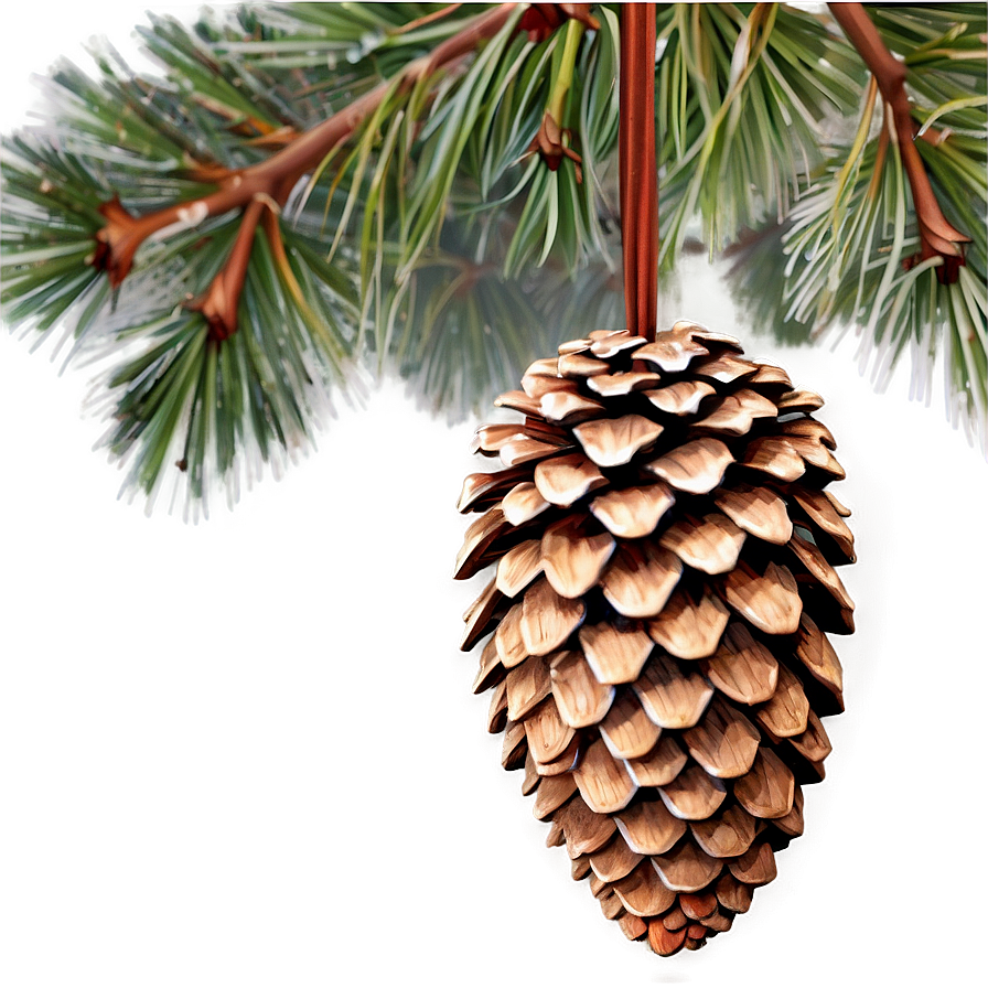 Winter Pine Cone Png Txr99 PNG Image