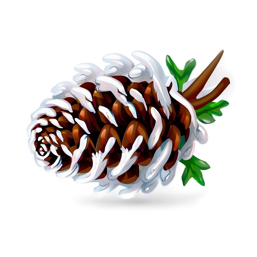 Winter Pinecone Decoration Png Jes PNG Image