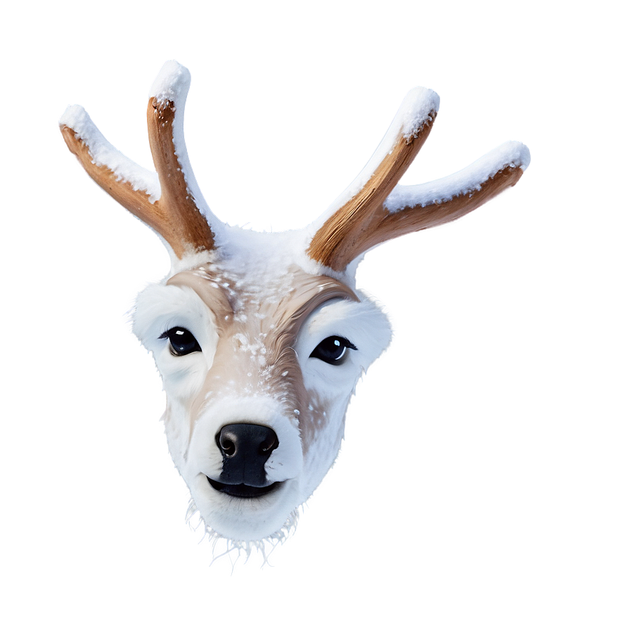 Winter Reindeer Face Png Nge PNG Image