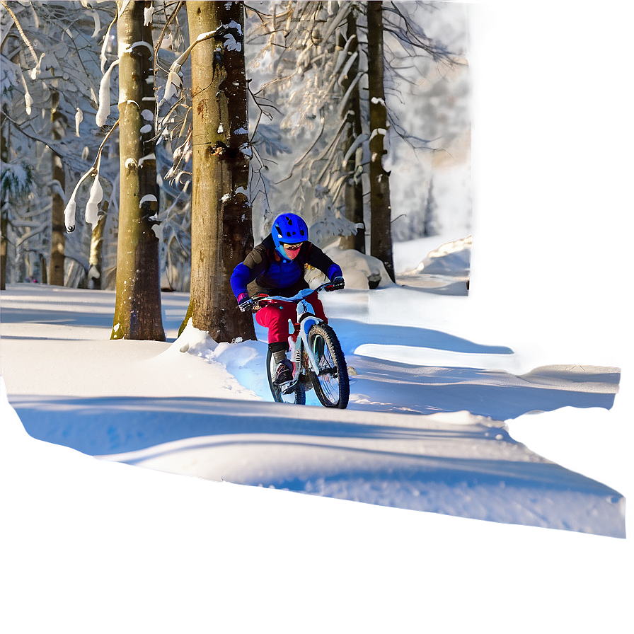 Winter Snow Biking Png Gwh PNG Image