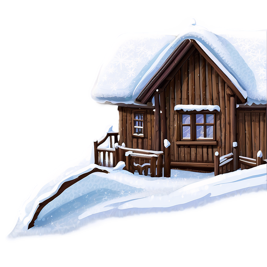 Winter Snow Cottage Png Xdc79 PNG Image