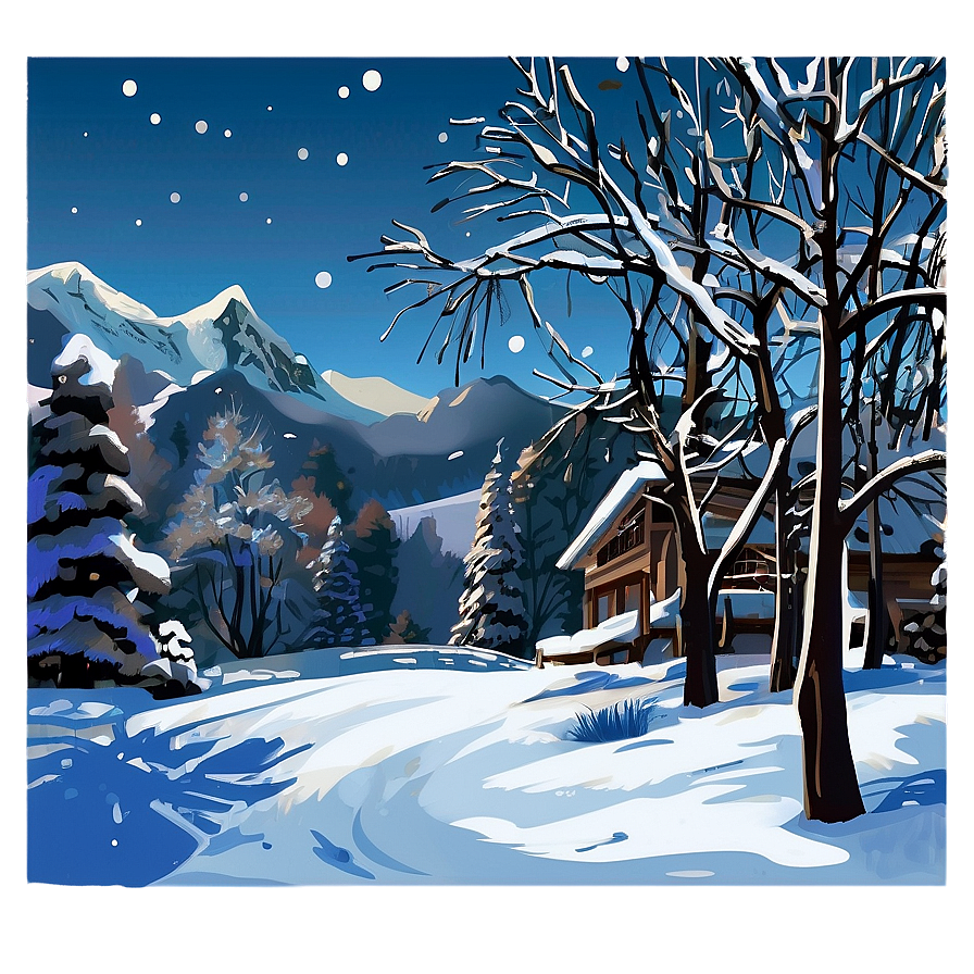 Winter Snow Scene Photo Png Xnw93 PNG Image