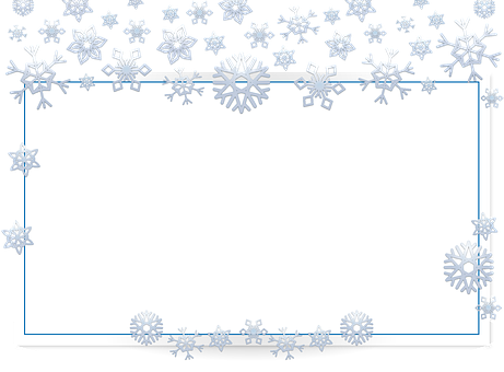 Winter Snowflake Frame Design PNG Image