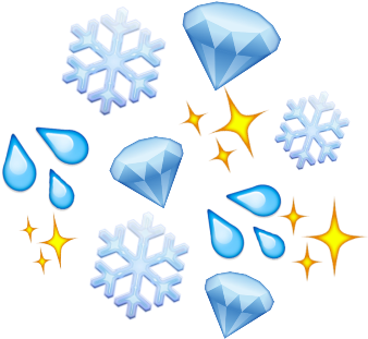 Winter Sparkle Emojis Collection PNG Image