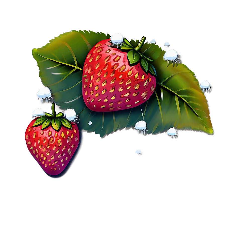 Winter Strawberry Cute Png Vhx PNG Image