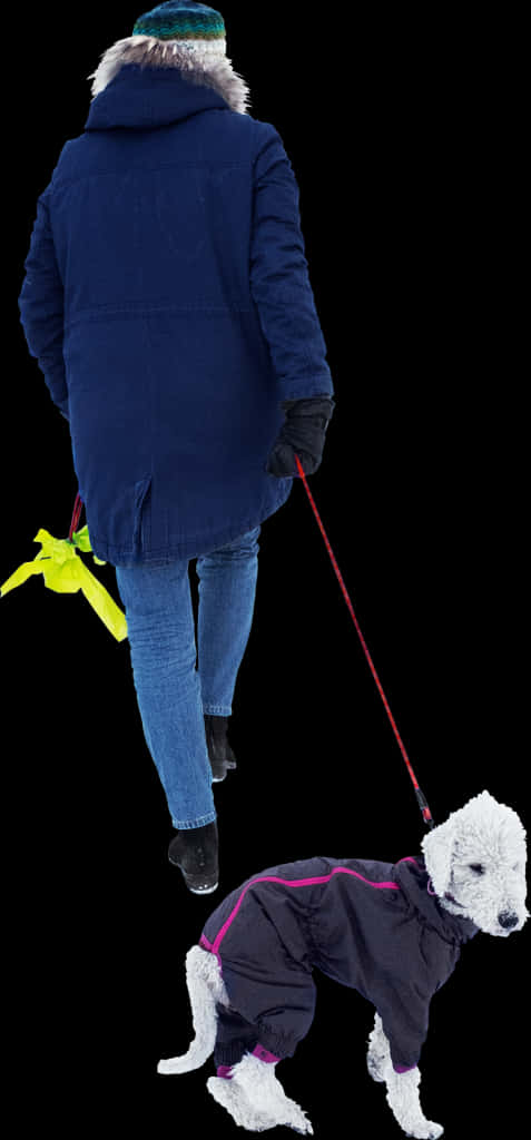 Winter_ Stroll_ With_ Pet_ Dog.jpg PNG Image