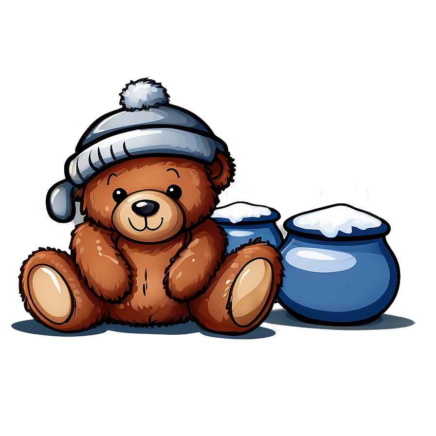 Winter Teddy Bear Clipart Png Qjq PNG Image