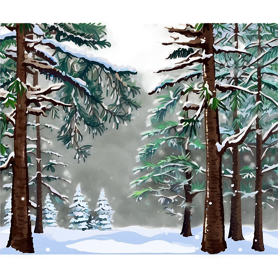 Winter Wonderland December Png Mup PNG Image