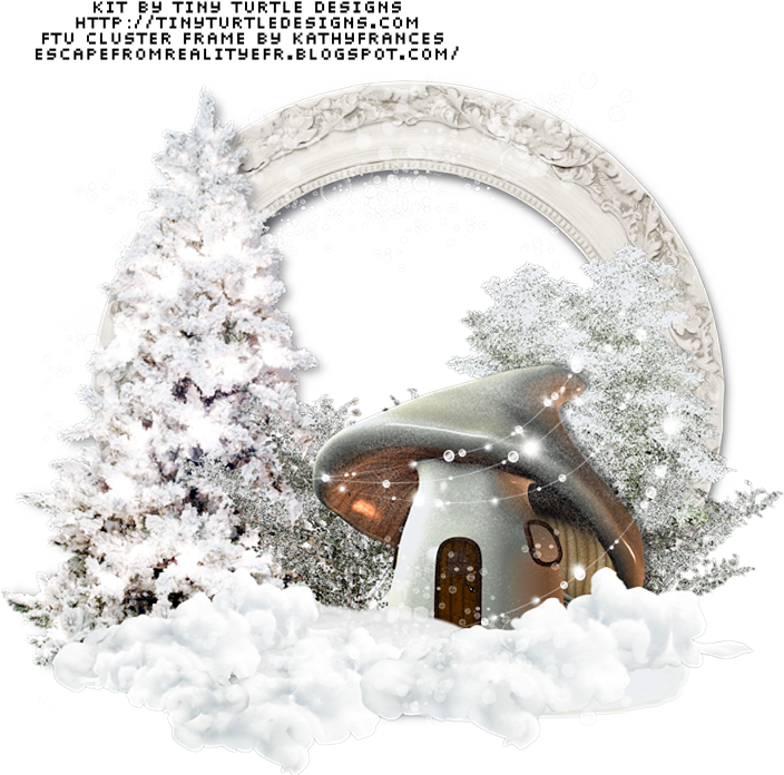 Winter Wonderland Snow Globe Scene.png PNG Image