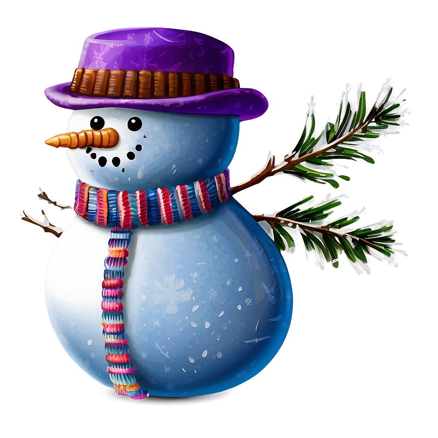 Winter Wonderland Snowman Png Big PNG Image