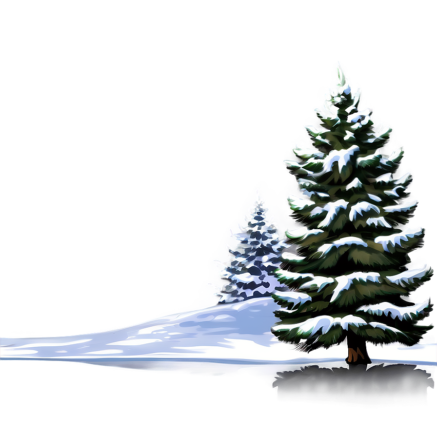 Winter Wonderland Tree Scene Png 98 PNG Image