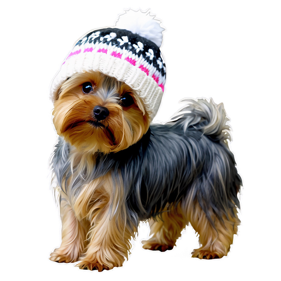 Winter Yorkie Png 06242024 PNG Image