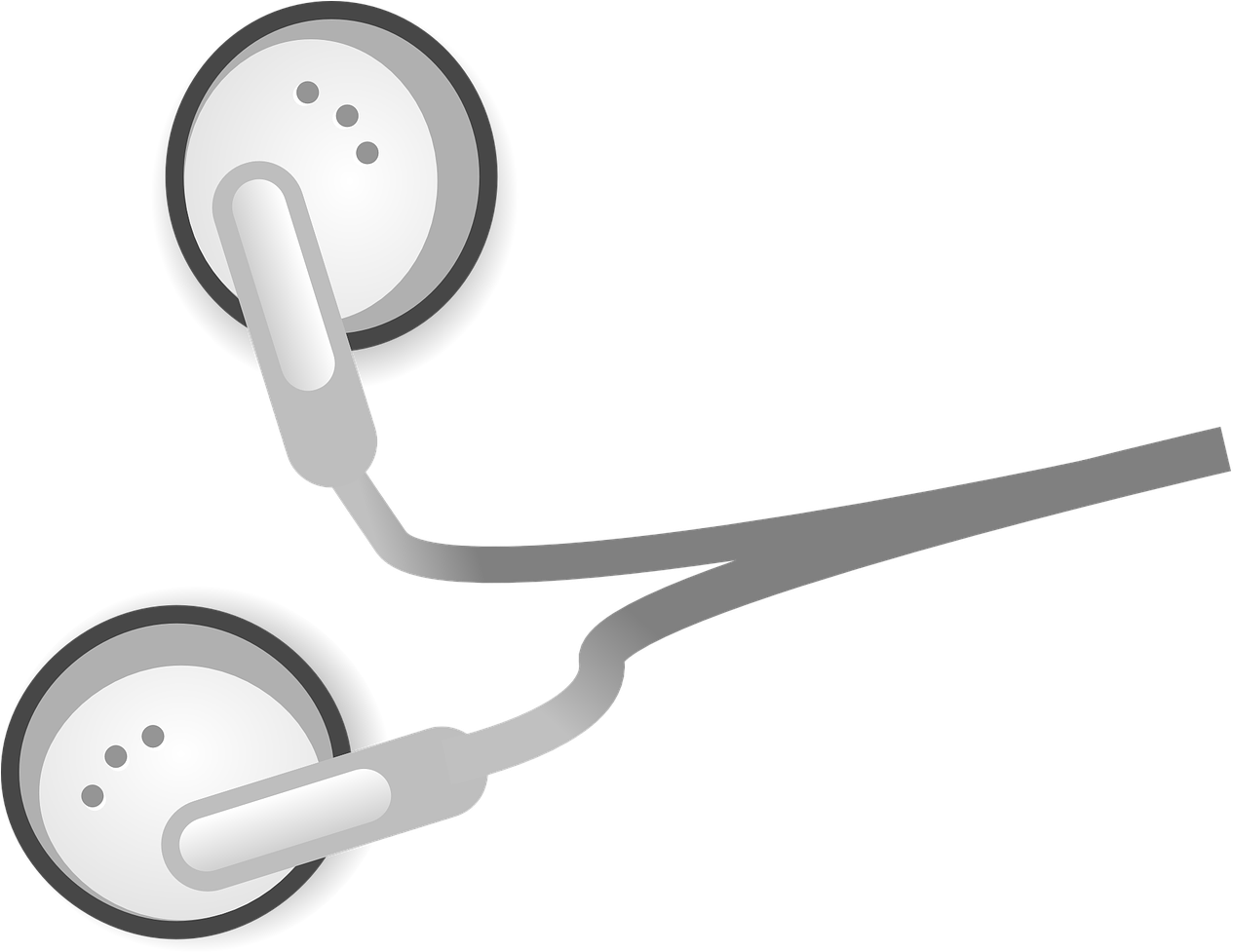 Wired Earbuds Graphic PNG Image