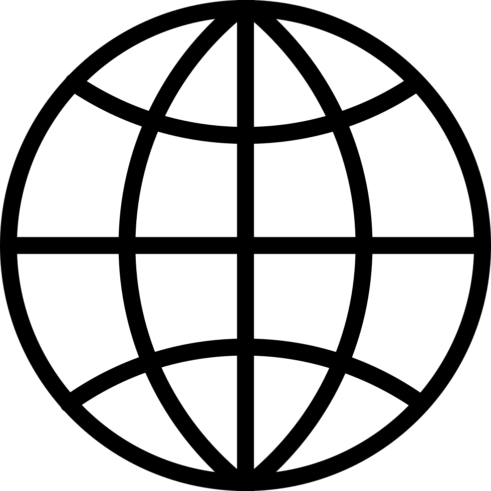 Wireframe Globe Icon PNG Image