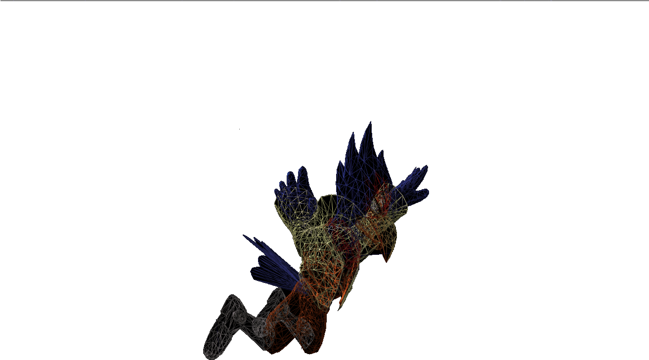 Wireframe Hawkin Flight PNG Image