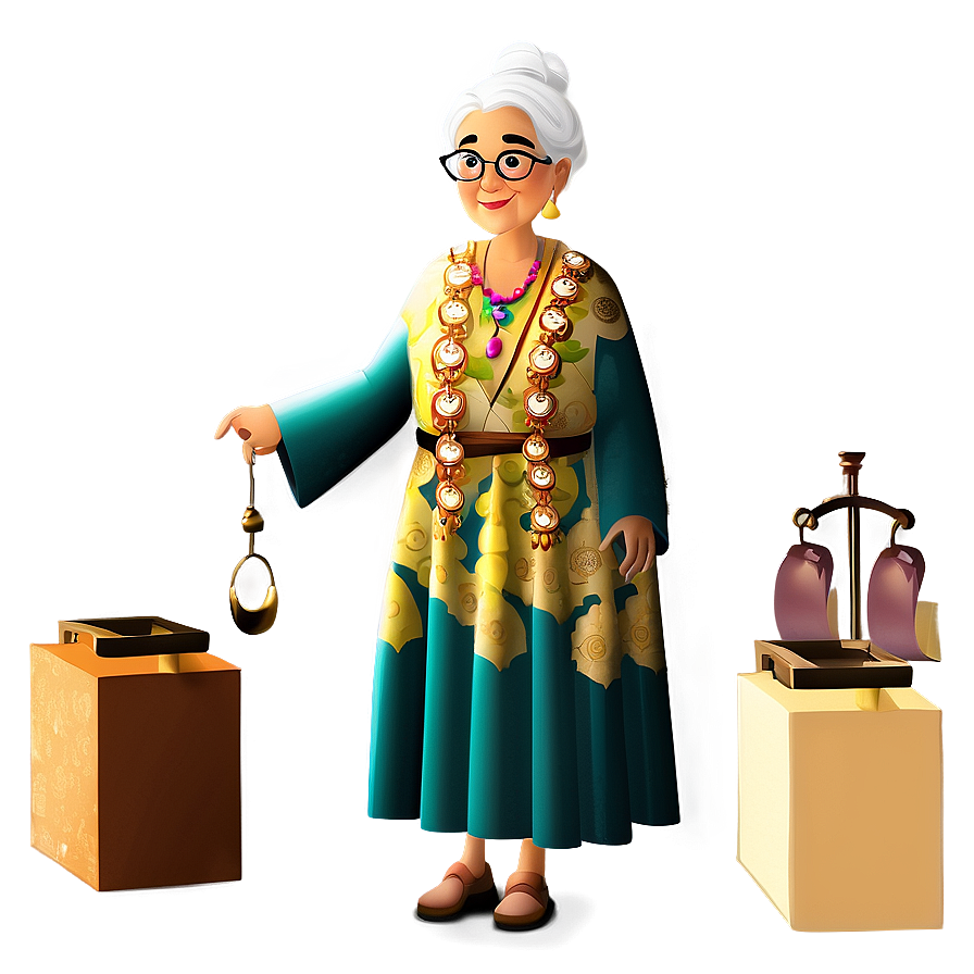 Wise Abuela Character Png 06292024 PNG Image