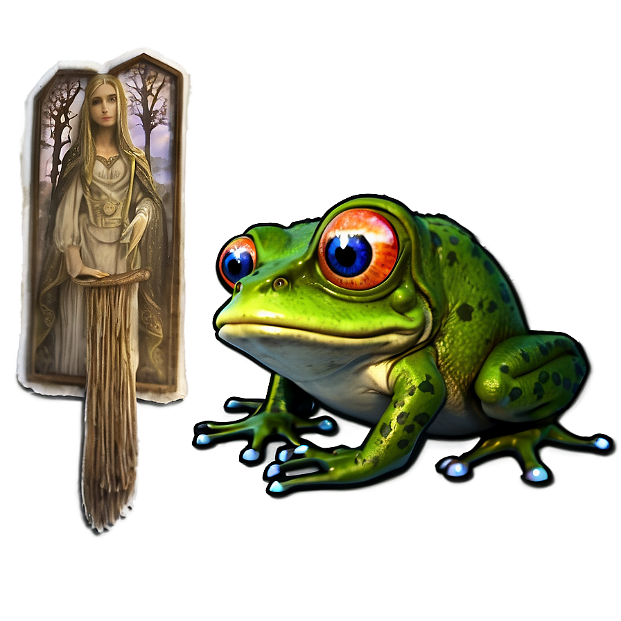 Witch And Frog Png 06212024 PNG Image