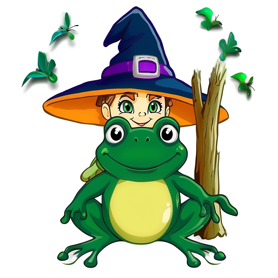 Witch And Frog Png 06212024 PNG Image