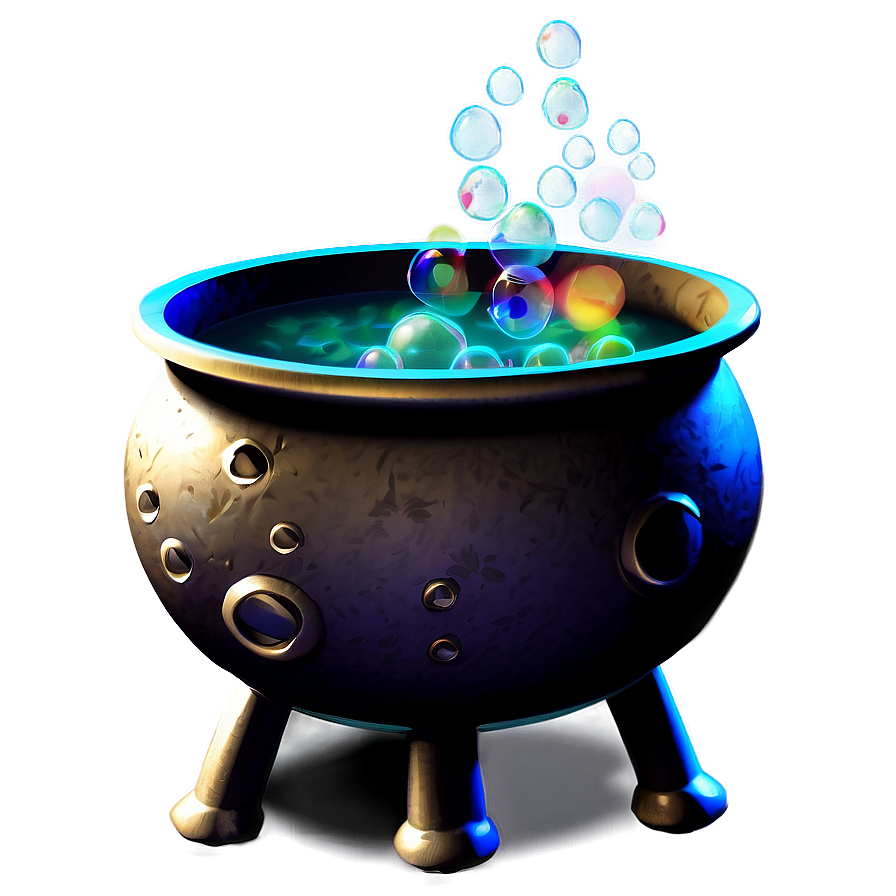 Witch Cauldron With Bubbles Png 06292024 PNG Image