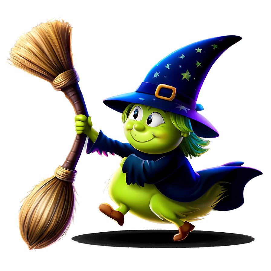 Witch Riding Broom Png 05062024 PNG Image