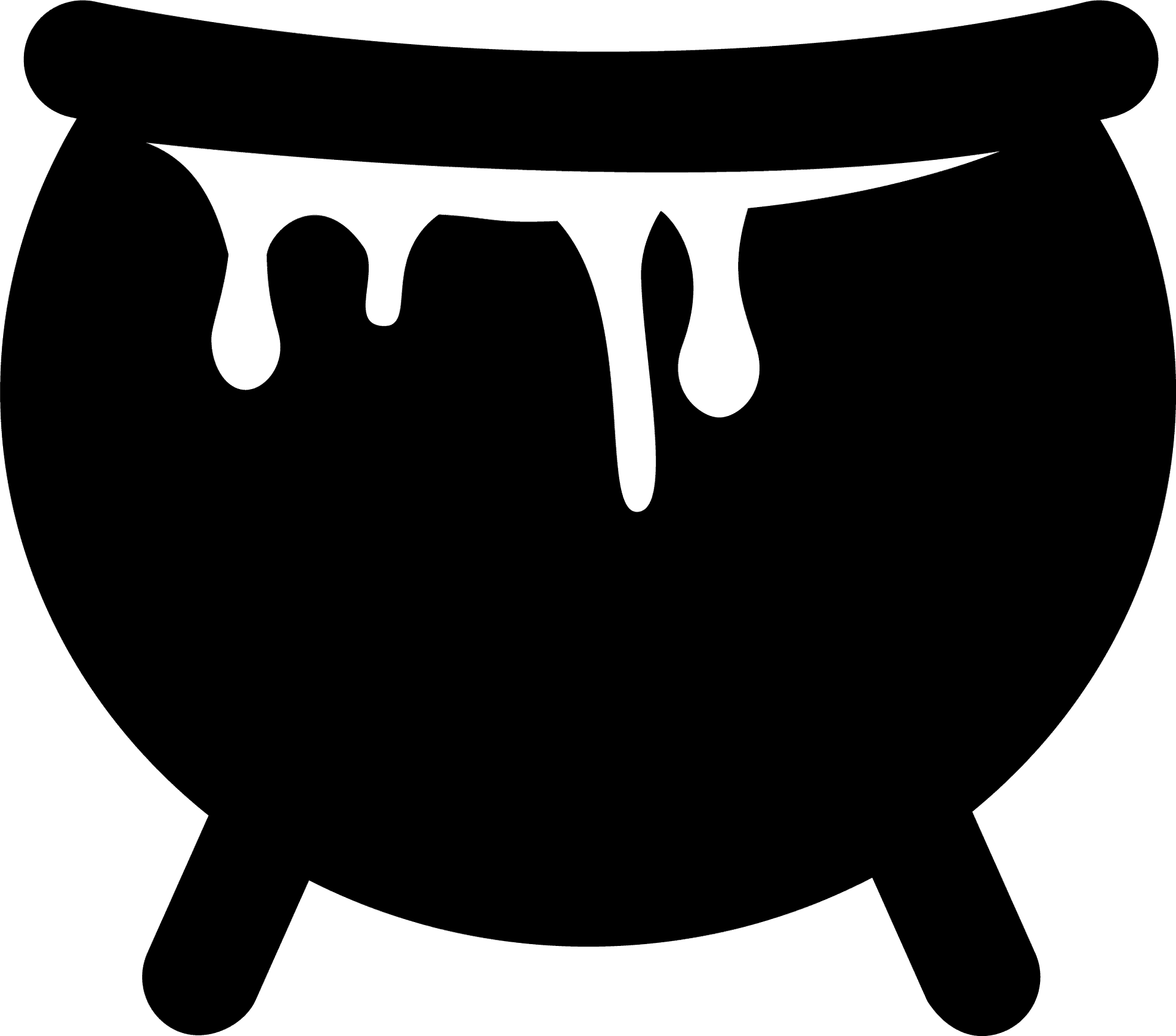 Witches Cauldron Silhouette PNG Image