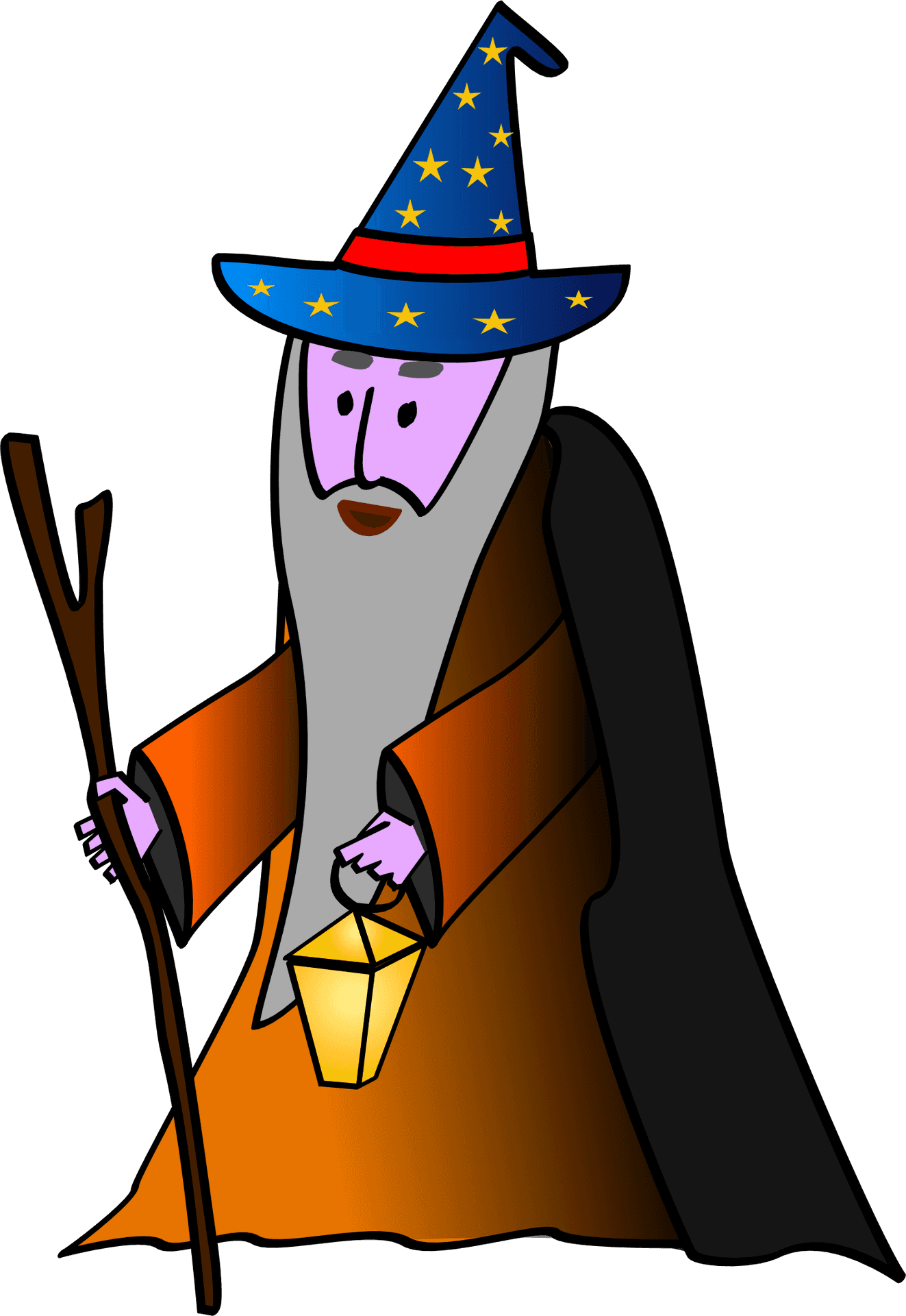 Wizard Cartoon Character Illustration PNG Image