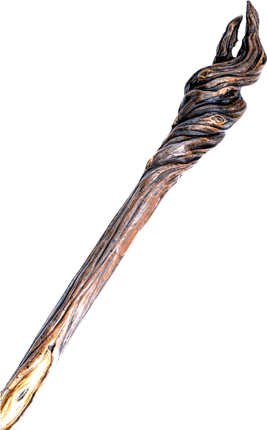 Wizard Staff Isolatedon Gray Background PNG Image