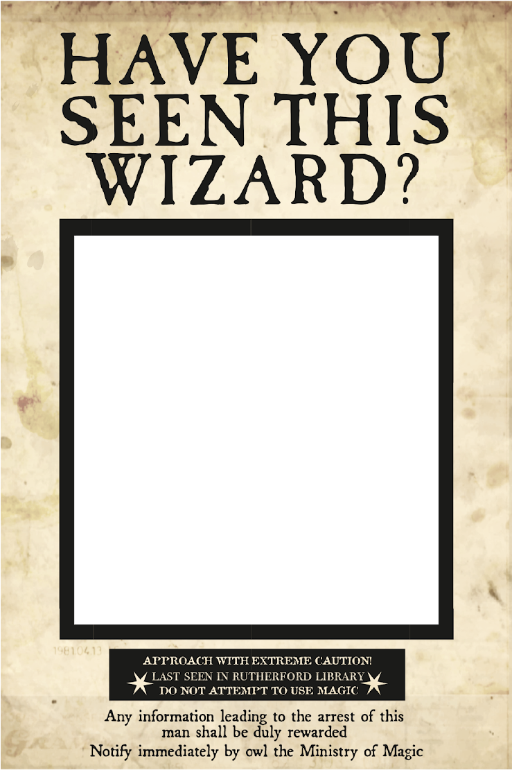 Wizard Wanted Poster Template PNG Image