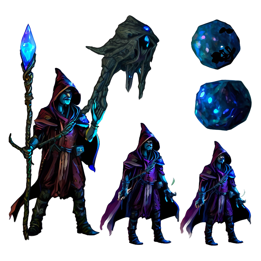 Wizard With Bound Spirits Png Lnm16 PNG Image