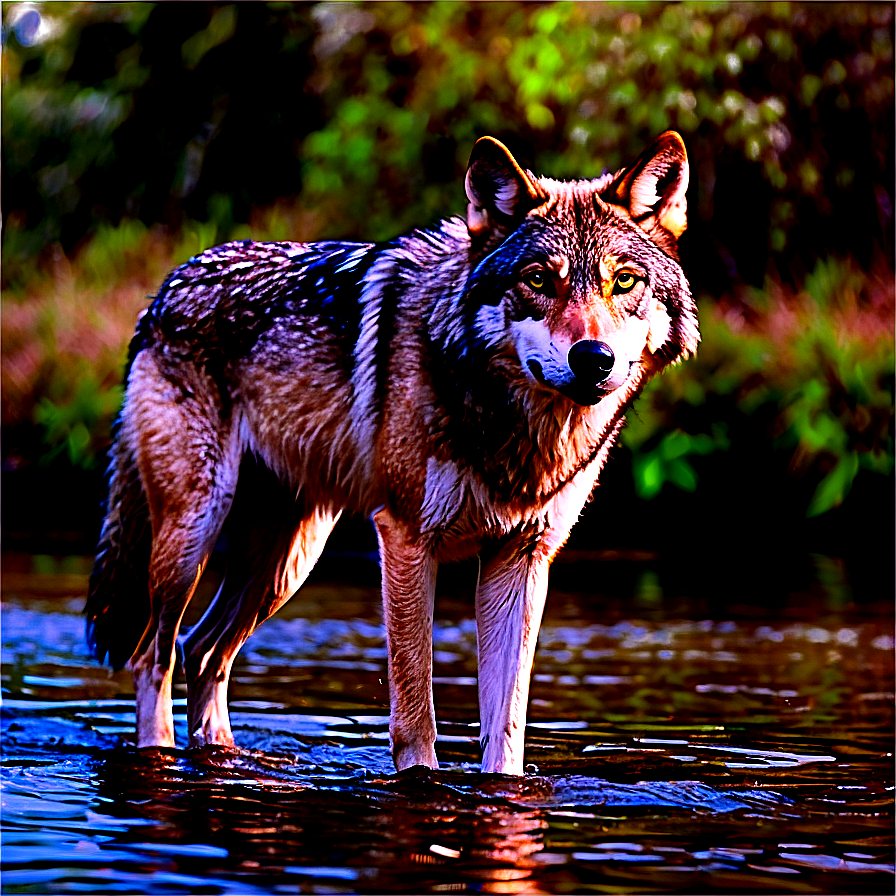 Wolf Crossing River Png 70 PNG Image