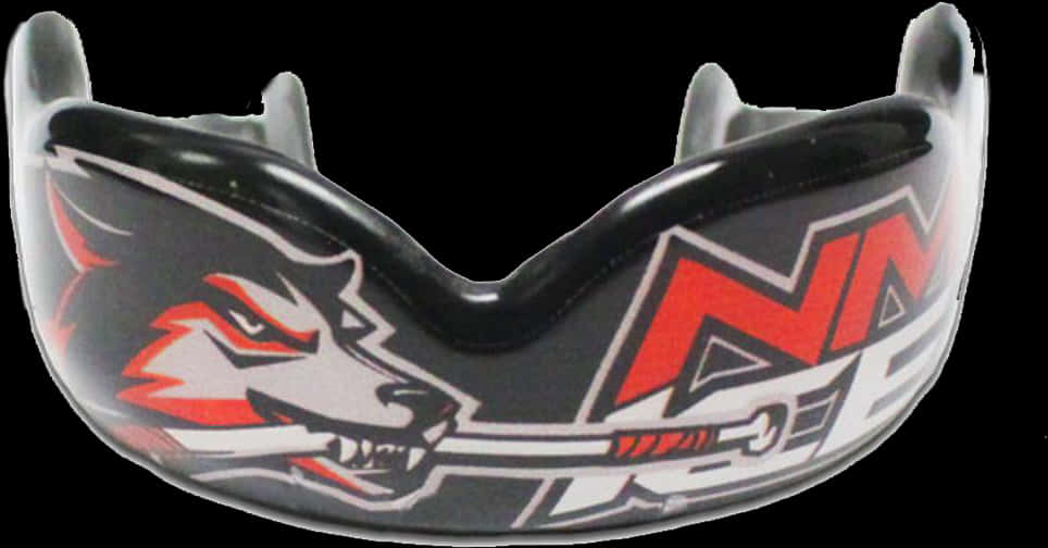 Wolf Design Sports Mouthguard PNG Image