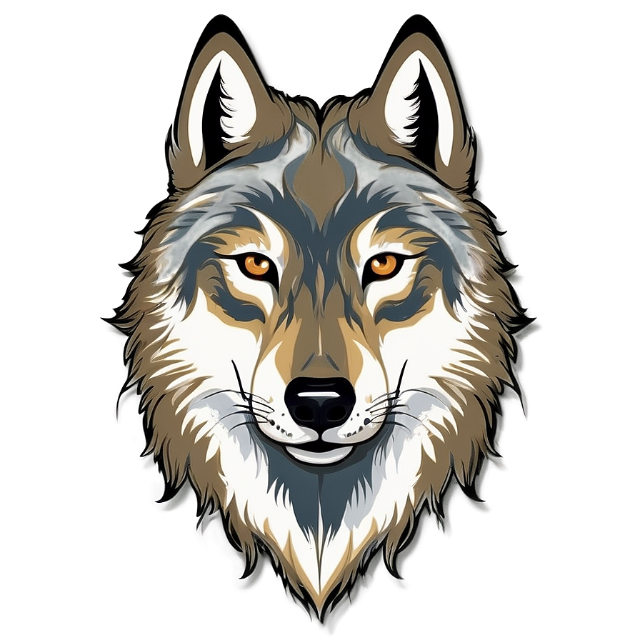 Wolf Face Illustration Png 06292024 PNG Image