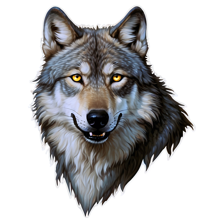 Wolf Face With Glowing Eyes Png Efu PNG Image