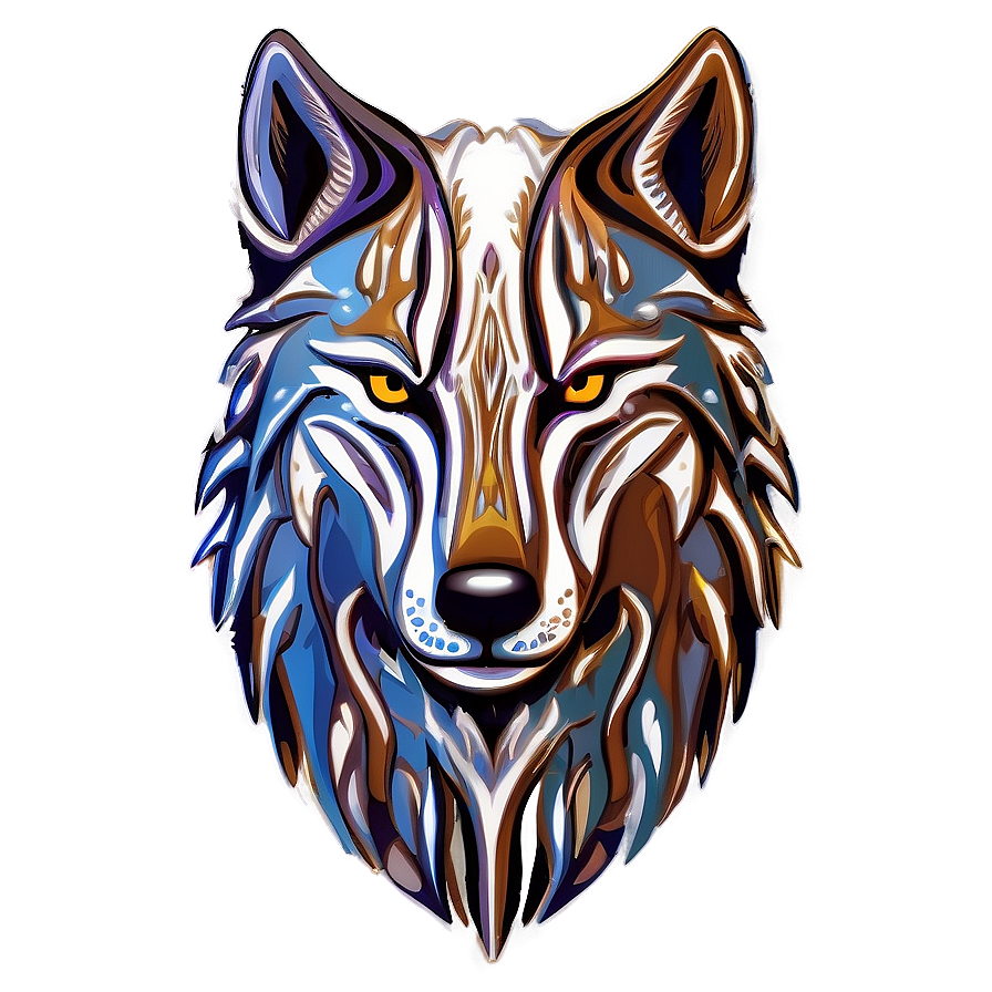 Wolf Face With Tribal Marks Png Pna55 PNG Image