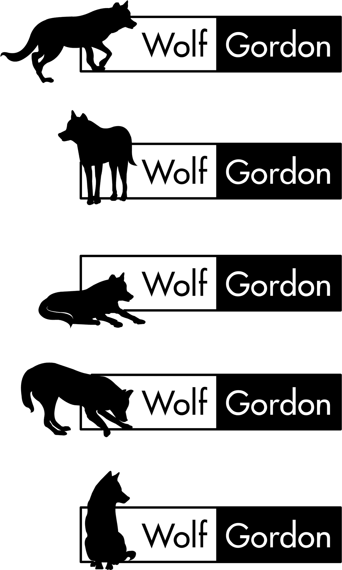 Wolf Gordon Logo Variations PNG Image