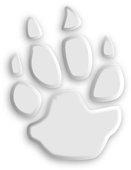 Wolf Paw Print Graphic PNG Image