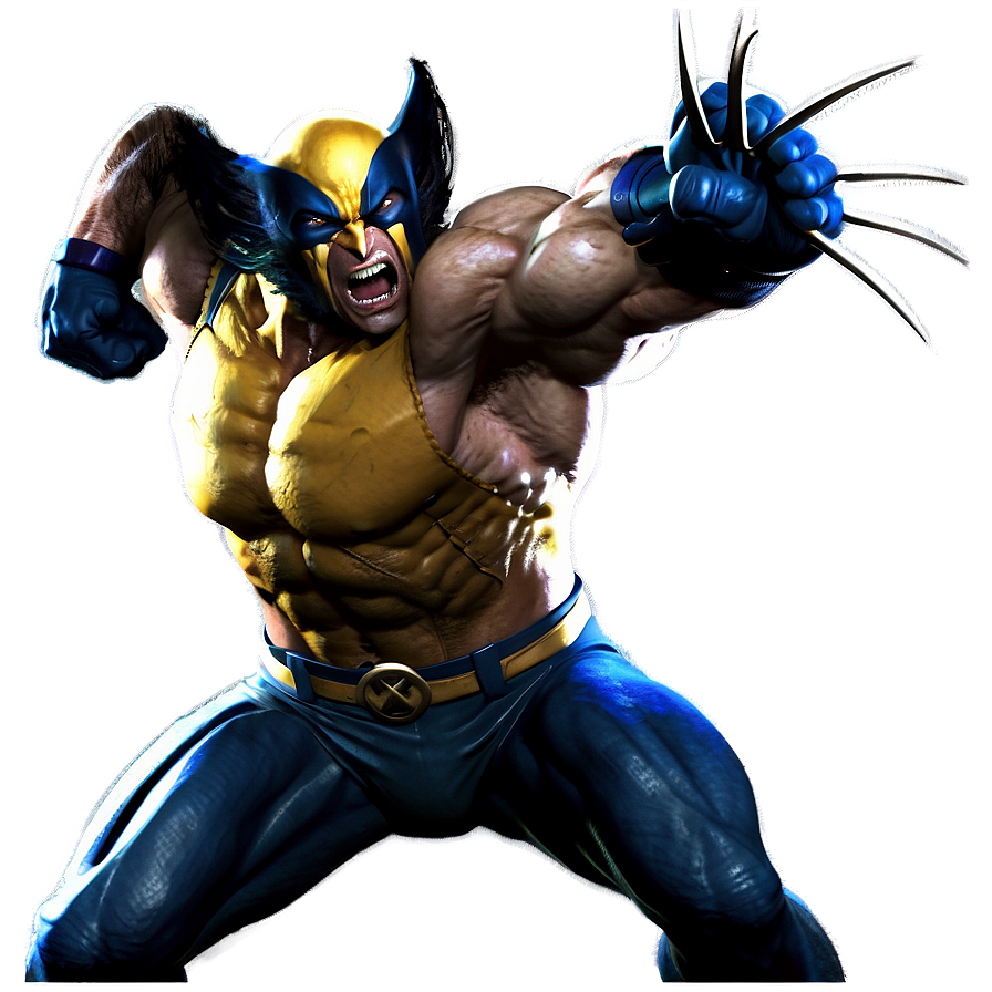 Wolverine Action Scene Png Sfo PNG Image