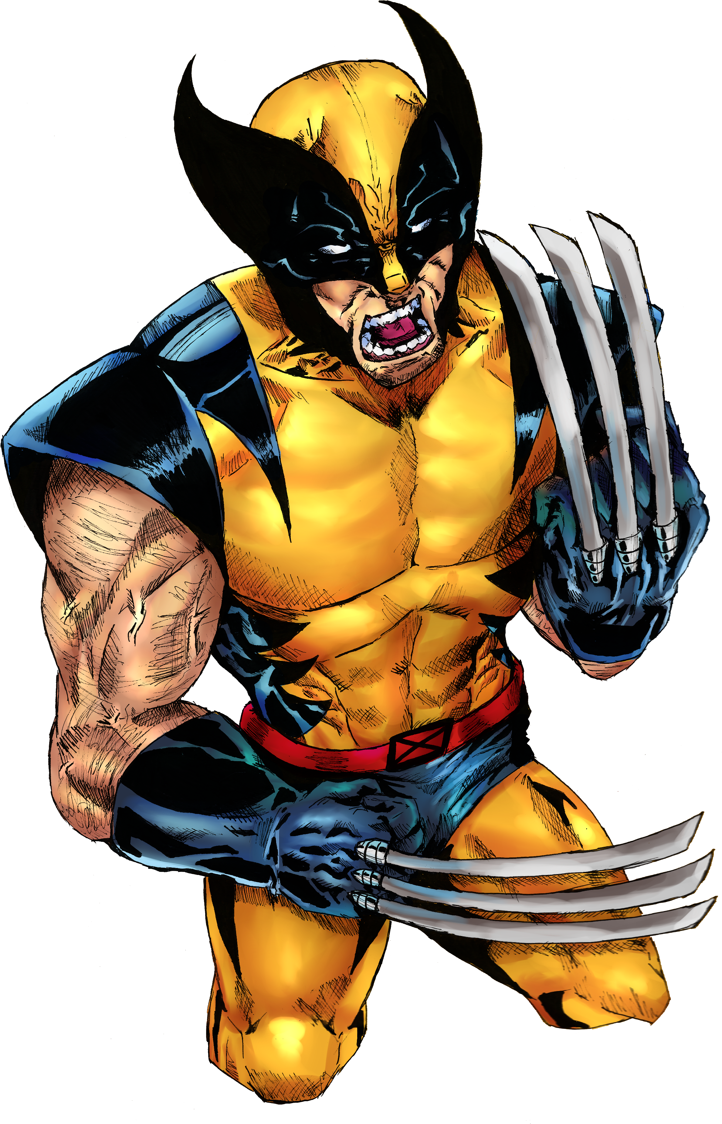 Wolverine Classic Comic Art PNG Image