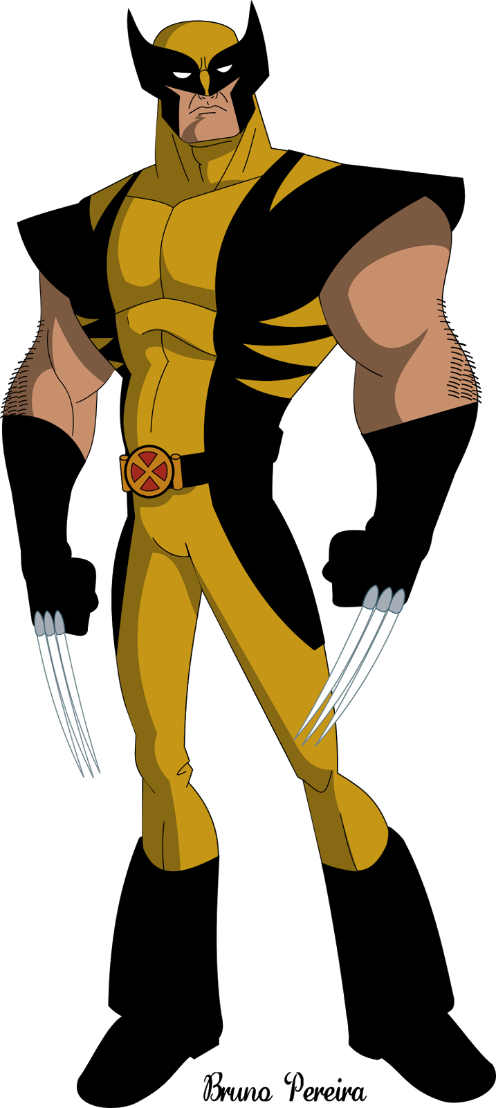 Wolverine Classic Yellow Costume PNG Image