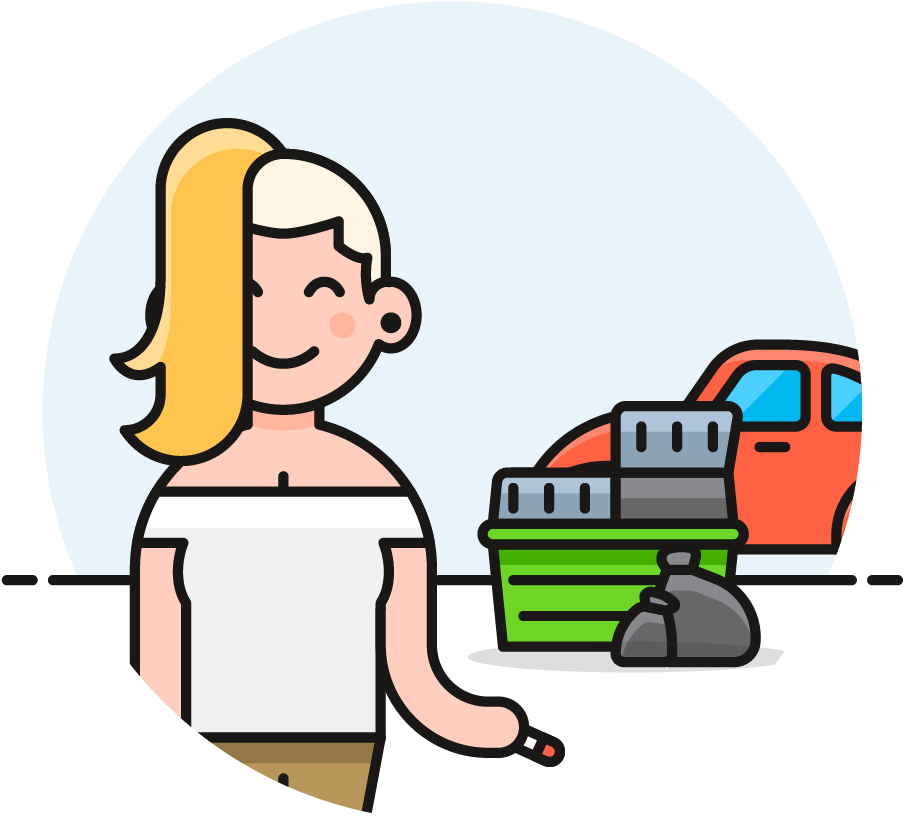 Woman Charging Electric Car Illustration PNG Image