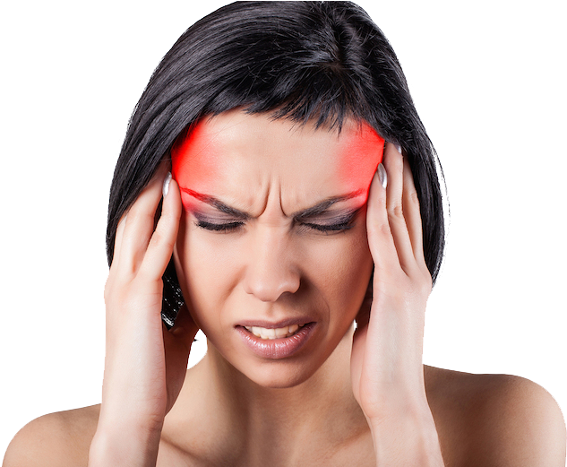 Woman Experiencing Headache PNG Image