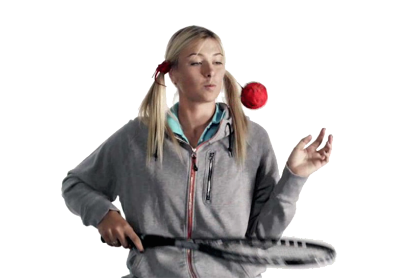 Woman Juggling Tennis Ball PNG Image