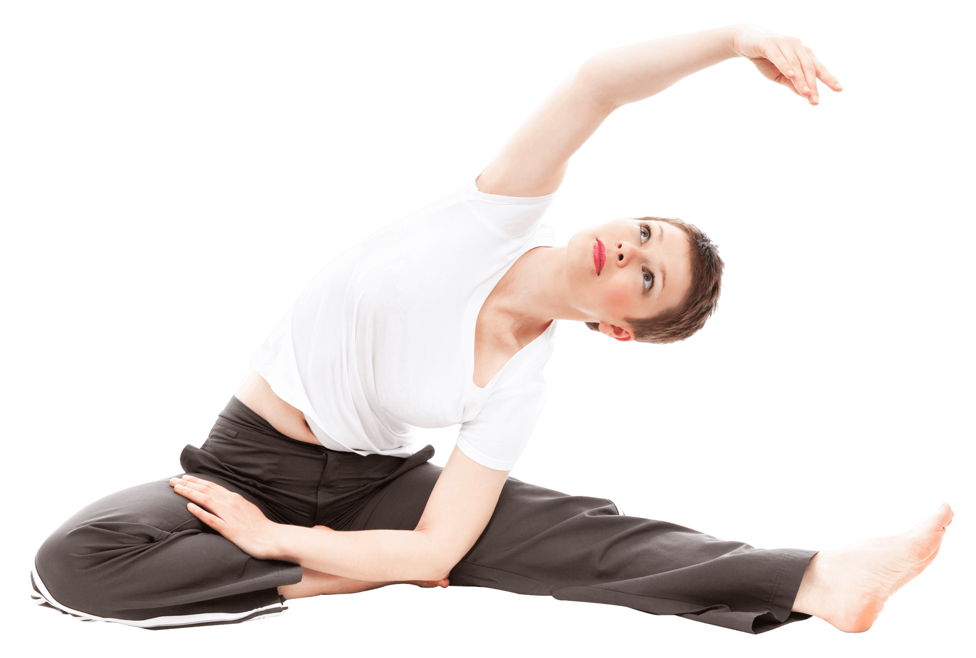 Woman Performing Yoga Pose PNG Image