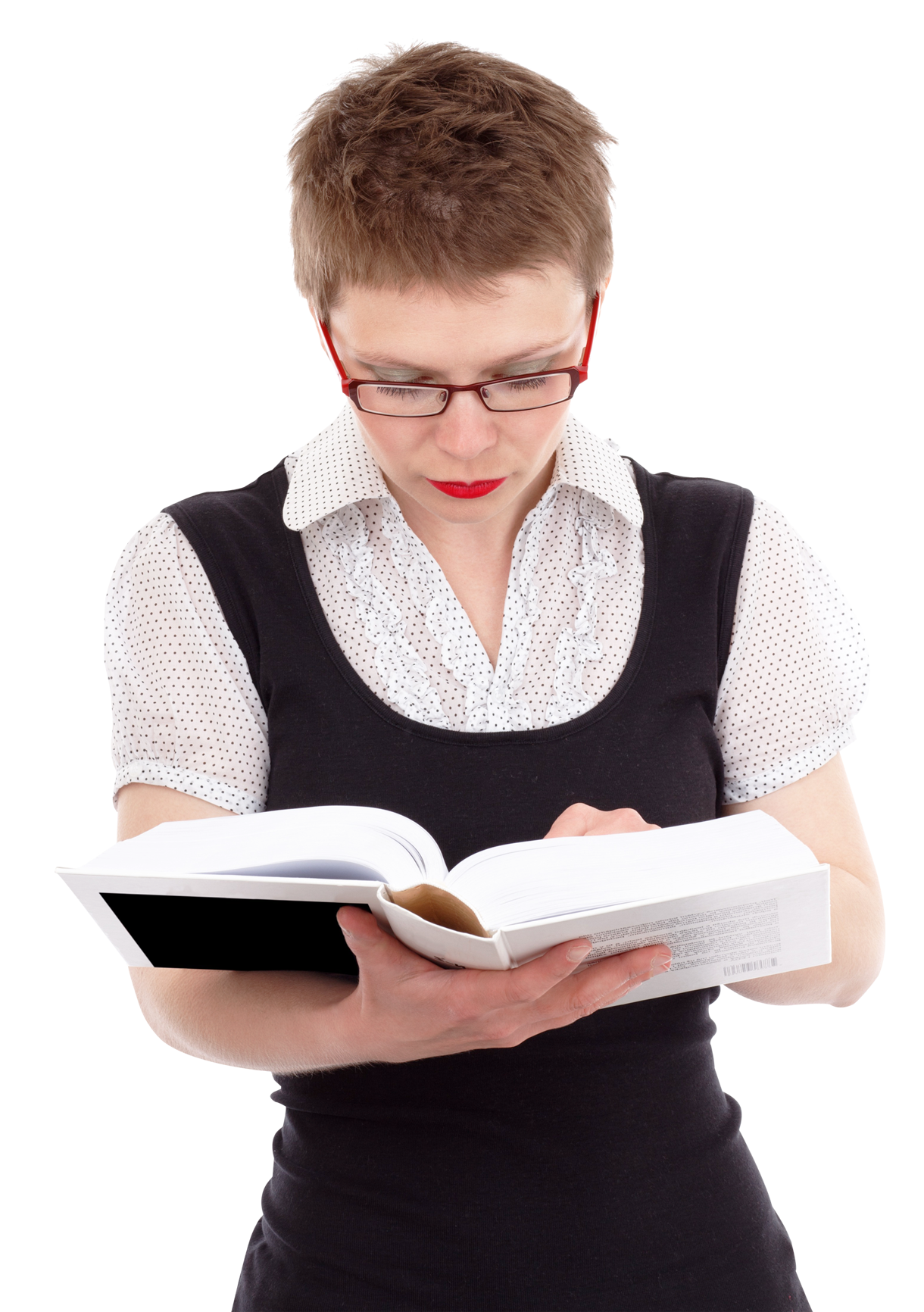 Woman Reading Book PNG Image