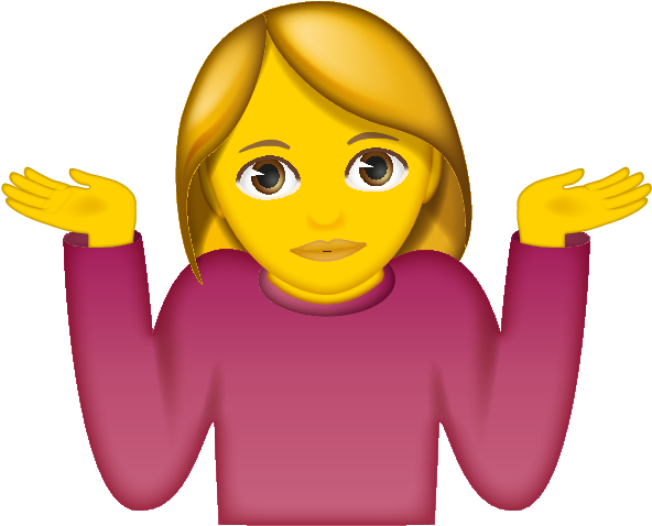 Woman Shrugging Emoji PNG Image